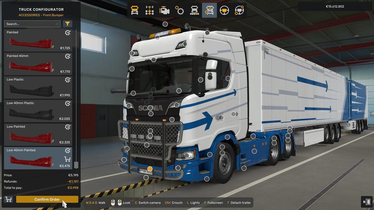 Euro Truck Simulator 2 truck configurator for deciding which game, DLC, or bundle is worth buying