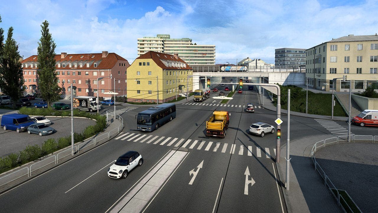 Euro Truck Simulator 2 urban delivery street for World of Trucks seasonal event routes
