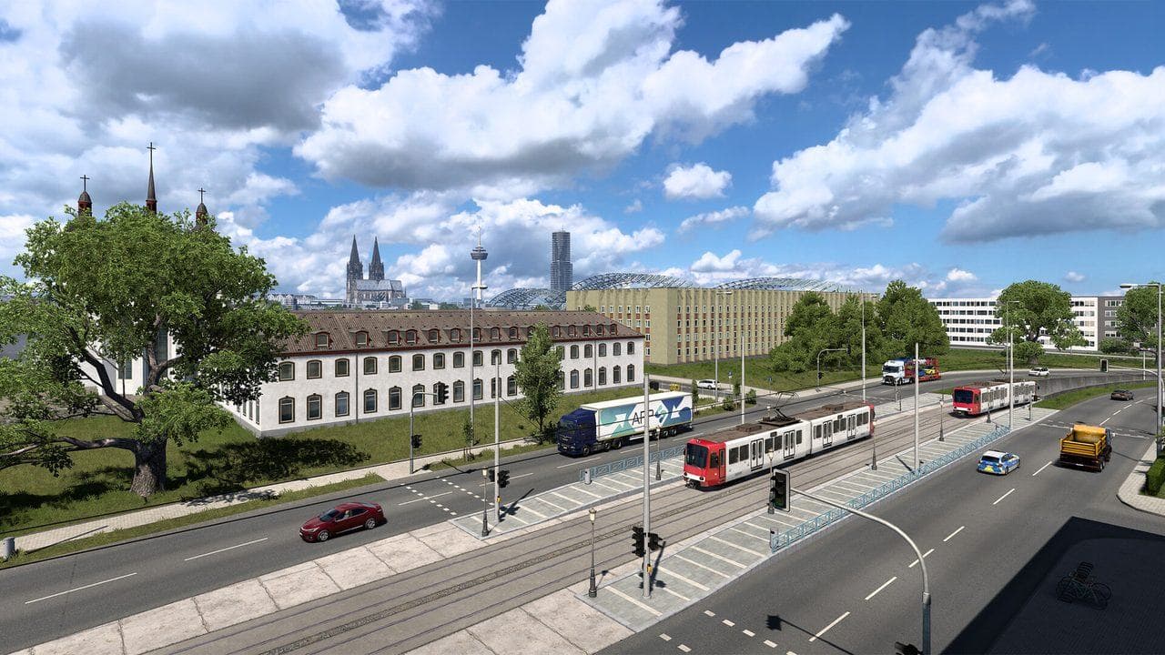 Euro Truck Simulator 2 dense urban street network for UK rework route planning
